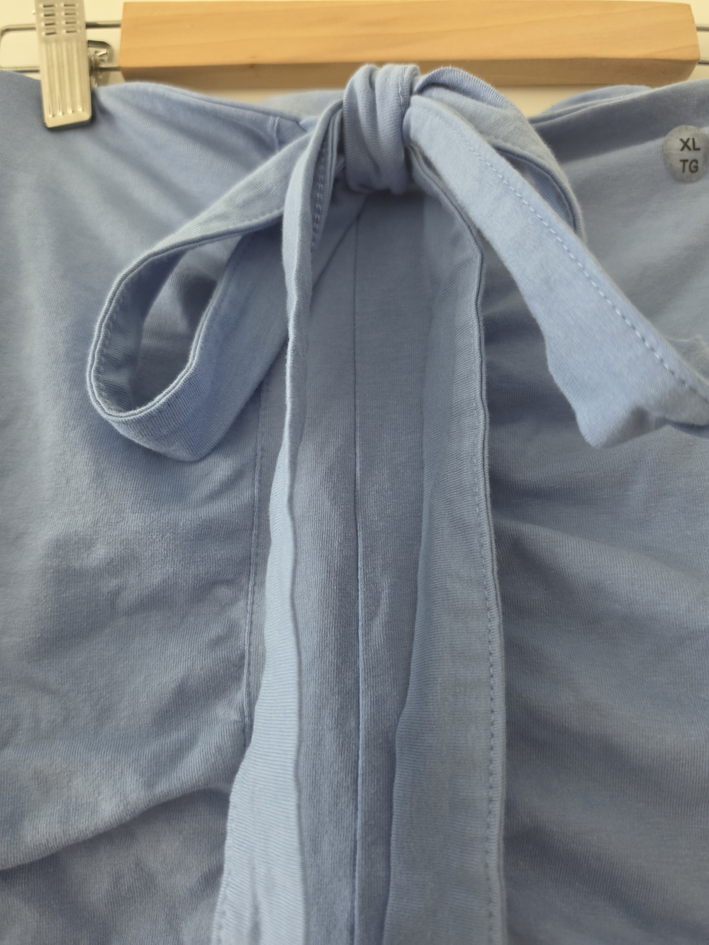 Y2K Light Blue Scrunched Tube Top/ Halter With Built In Bra - Picture 3 of 8